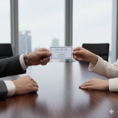 Muted Blue Formal Visitekaartje voor professionals