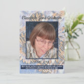 Muted Blue Sunflower Art | Photo | Funeral     Programmakaart (Staand voorkant)