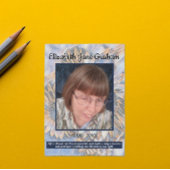 Muted Blue Sunflower Art | Photo | Funeral     Programmakaart