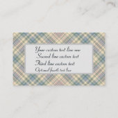Muted Blue Tartan Pset Visitekaartje (Achterkant)