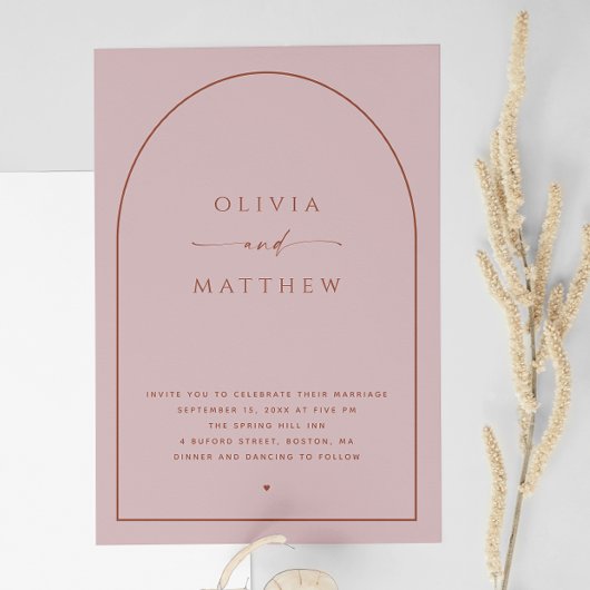 Muted Blush Pink Spring Wedding | Boogfoto + QR Kaart