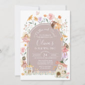 Muted Blush Wildflower Fairy Verjaardag Kaart (Voorkant)