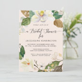 Muted Boho Floral Waterverf Foliage Vrijgezellenfe Kaart (Staand voorkant)