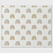 Muted boho rainbow scandi pattern  cadeaupapier (Vlak)