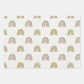 Muted boho rainbow scandi pattern inpakpapier vel (Voorkant 3)