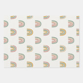 Muted boho rainbow scandi pattern  inpakpapier vel (Voorkant)