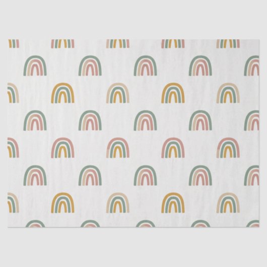 Muted boho rainbow scandi pattern  tissuepapier (Voorkant)