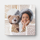 Muted Boho Shapes Heart Foto Fotoplaat (Voorkant)