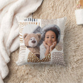 Muted Boho Shapes Heart Foto Kussen (Deken)