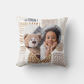 Muted Boho Shapes Heart Foto Kussen (Voorkant)