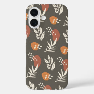 Muted Botanica - Aardse moderne bladeren iPhone 16 Hoesje
