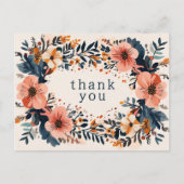 Muted Chic Florals CUSTOM BEDANKT Briefkaart (Voorkant)