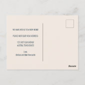 Muted Chic Florals We hebben een nieuw adres verpl Briefkaart (Achterkant)