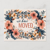 Muted Chic Florals We hebben een nieuw adres verpl Briefkaart (Voorkant)