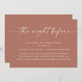 Muted Clay Herfst repetitie diner. De avond ervoor Kaart (Voorkant / Achterkant)