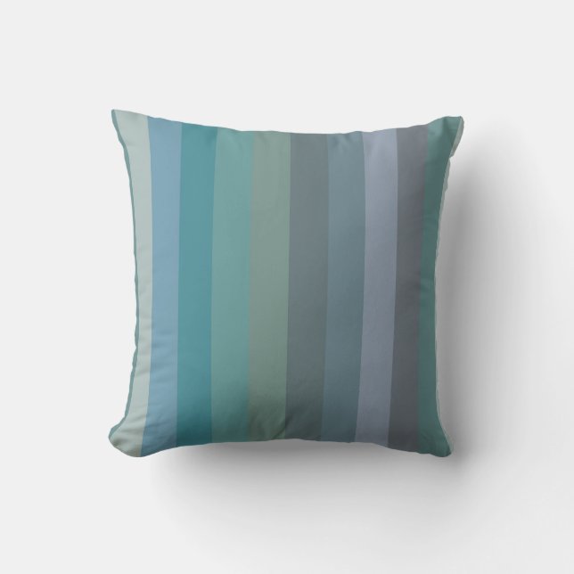 Muted Coastal Blues & Sage Neutrals Kussen (Voorkant)