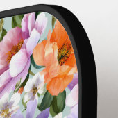 Muted Colorful Flowers Boho flower  Pickleball Paddle (Links Detail)