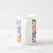 Muted Colorful Flowers Boho flower  Porselein Kop (Achterkant)