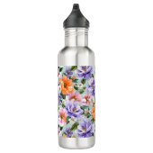 Muted Colorful Flowers Boho flower  Waterfles (Rechts)
