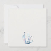 Muted Crab Coral Nautical Couples Shower Invite Bedankkaart (Achterkant)