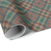 Muted Diamond Grid Tartan Check Cadeaupapier (Rol Hoek)
