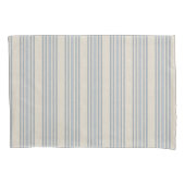 Muted Distressed Blue Farmhouse Ticking Stripe Kussensloop (Voorkant)
