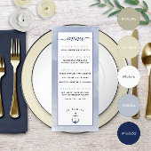 🌊Muted Dusty Blue Even \ Waterverf Beach Wedding Menu