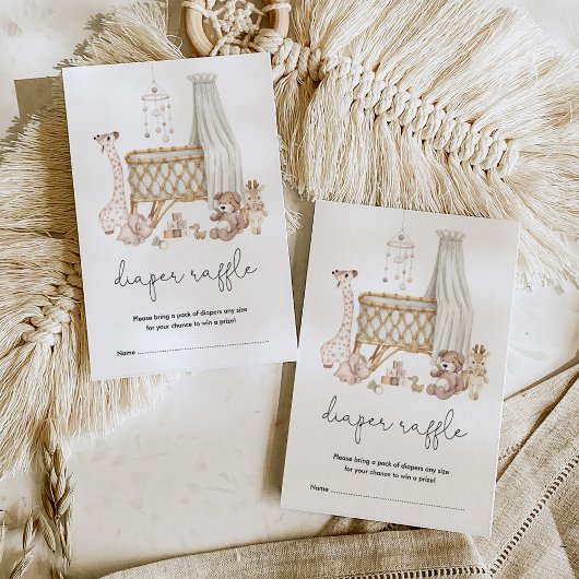 Muted Earth Tone Baby kwekerij Speelgoed Luier Raf Informatiekaartje