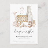 Muted Earth Tone Baby kwekerij Speelgoed Luier Raf Informatiekaartje (Voorkant)