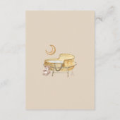 Muted Earth Tone Baby kwekerij Speelgoed Luier Raf Informatiekaartje (Achterkant)