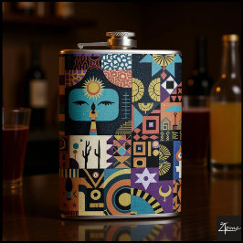 Muted Earthy Folk Art Patchwork Quilt Heupfles