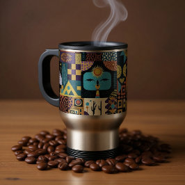 Muted Earthy Folk Art Patchwork Quilt Reisbeker