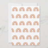 Muted Earthy Tone Boho Rainbow 1st Birthday Kaart (Achterkant)