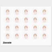 Muted Earthy Tone Boho Rainbow Dank u Ronde Sticker (Vel)