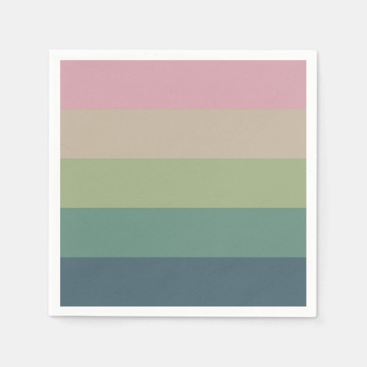 Muted Elegance - Gestreepte partij servetten (Voorkant)