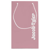 Muted Elegance - kleine mistige Roos naam geschenk Klein Cadeauzakje (Achterkant)