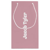 Muted Elegance - Misty Roos Naam Gift Bag Klein Cadeauzakje (Achterkant)