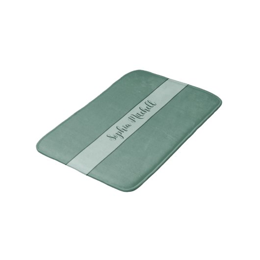 Muted Elegance - Ocean Blauwgroen naam Bath Mat (Gekanteld)