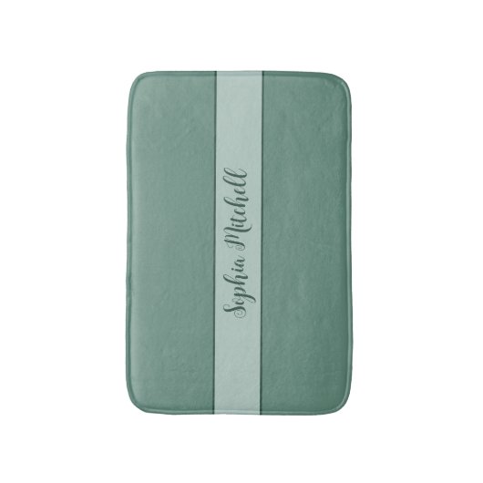 Muted Elegance - Ocean Blauwgroen naam Bath Mat (Voorkant Verticaal)