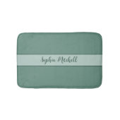Muted Elegance - Ocean Blauwgroen naam Bath Mat (Voorkant)