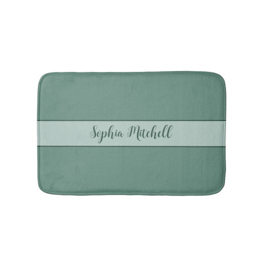 Muted Elegance - Ocean Blauwgroen naam Bath Mat (Voorkant)