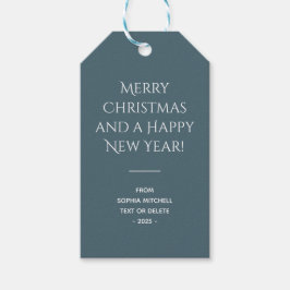 Muted Elegance - Slate Blue Gift Labels Cadeaulabel