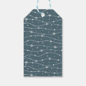 Muted Elegance - Slate Blue Sneeuwvlok Gift Labels Cadeaulabel (Achterkant)