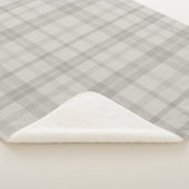 Muted Farmhouse Gray Plaid Sherpa Deken (3/4)