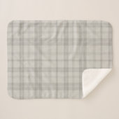 Muted Farmhouse Gray Plaid Sherpa Deken (Voorkant (horizontaal))