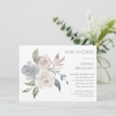 Muted Floral Bouquet | Baby shower Roos van pasta Kaart (Staand voorkant)