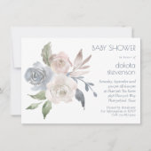 Muted Floral Bouquet | Baby shower Roos van pasta Kaart (Voorkant)