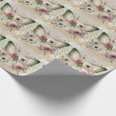 Muted Floral Butterfly Cadeaupapier (Hoek)