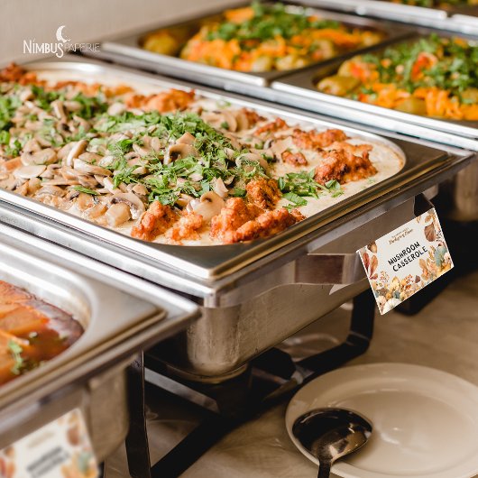 Muted Florals Thanksgiving Blank Buffet Card Kaart