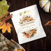 Muted Florals Thanksgiving Favor Bag Bedankzakje